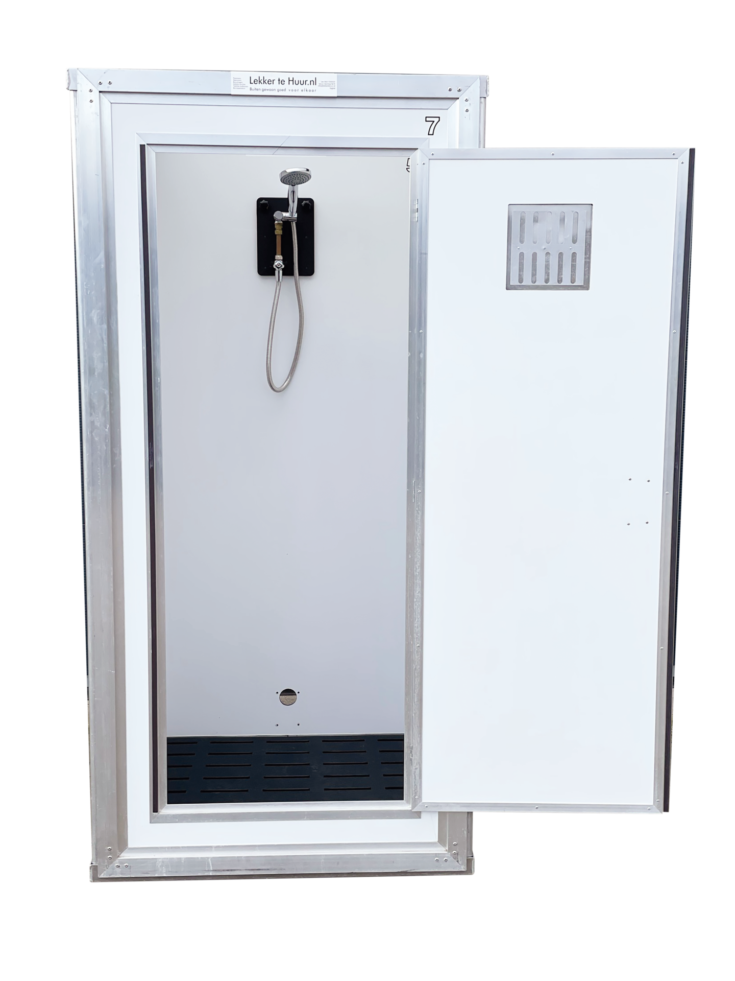 Mobiele douchecabine met deur