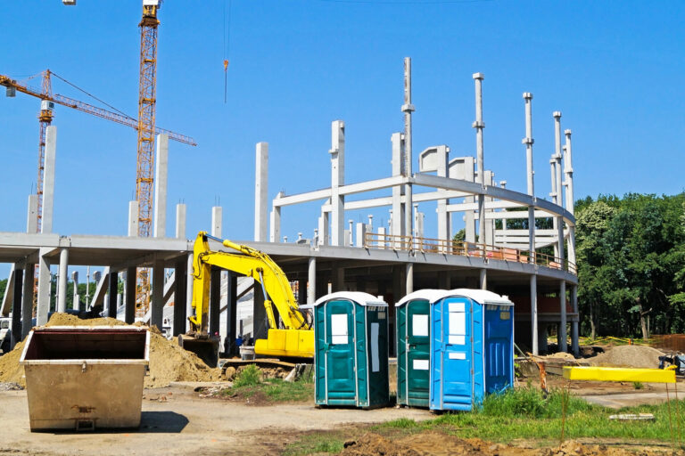 bouwtoilet chemisch toilet op bouwplaats