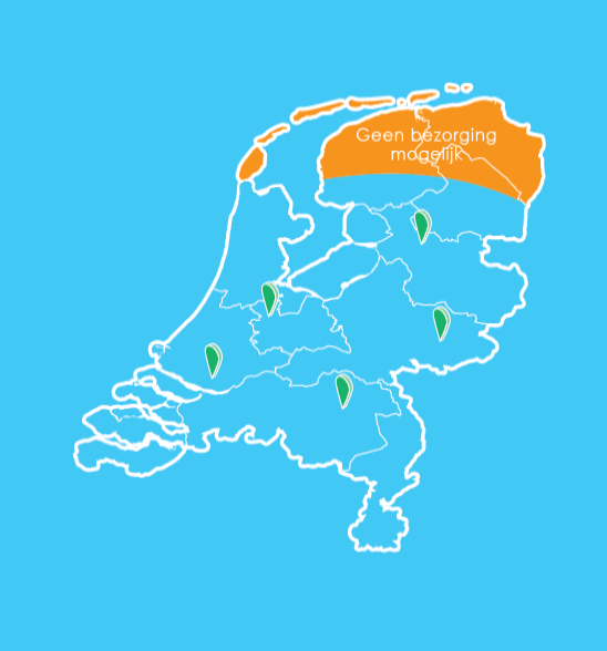 Bezorggebied Lekker te huur