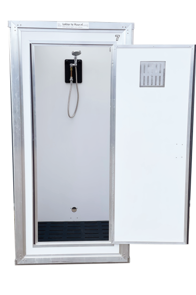 Mobiele douchecabine met deur